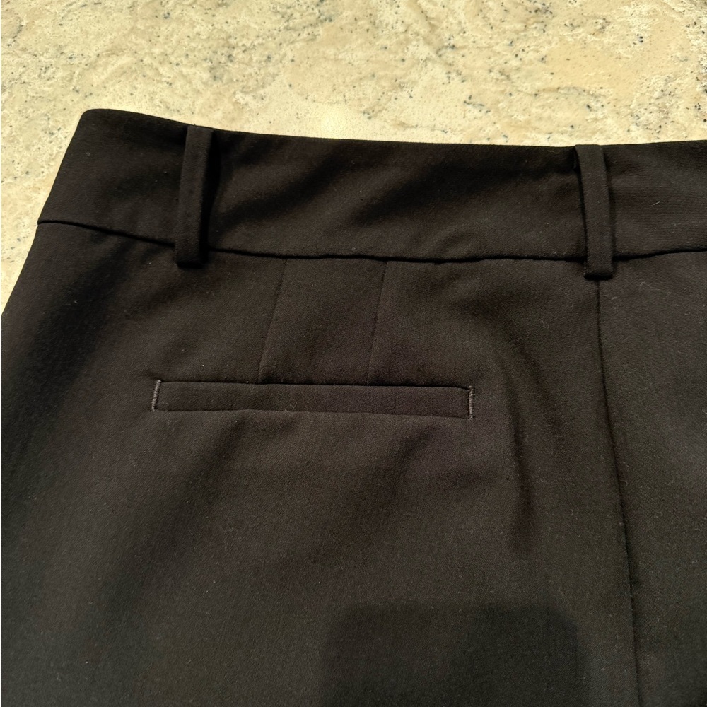 EUC Ann Taylor Factory Petite black flat front trousers, size 14P - Picture 3 of 4